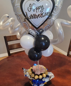 Balloon Chocolate & Floral Arrangement Flowers and Ballons