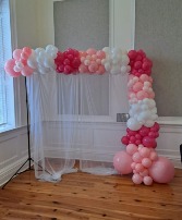 Balloon Garland On Backdrop Frame Balloon Decor