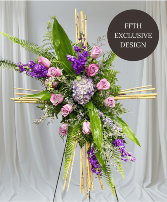 Bamboo Cross Funeral Standing Cross