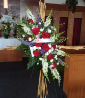 Bamboo Tribute Cross Standing Spray