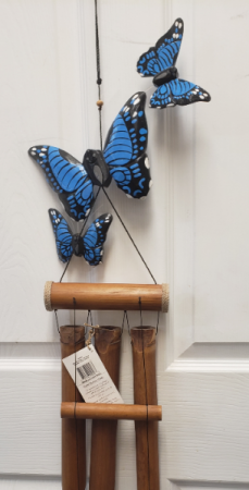 BAMBOO WINDCHIME with BUTTERFLIES gift item