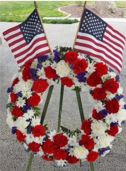 Banner Yet Wave Funeral Wreath