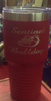 Sentinel bulldog red tumblers Bulldog gift