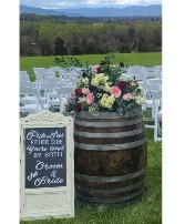 Barrel of Love Wedding Flowers 