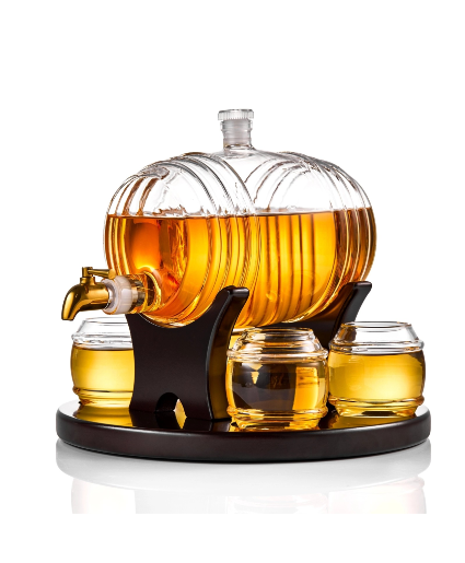 Barrel Whiskey Decanter Set Gifts For Men 