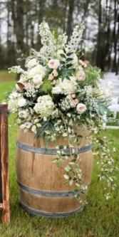 Barrels of Bliss wedding/reception flowers