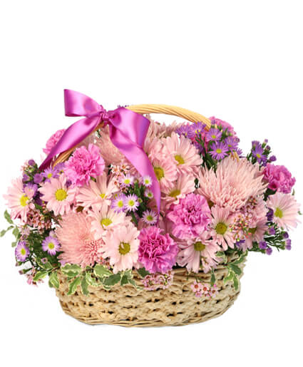 Gentle Dreams Basket Arrangement Flower Bouquet