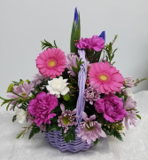 Basket for Mom Pastel Basket Bouquet