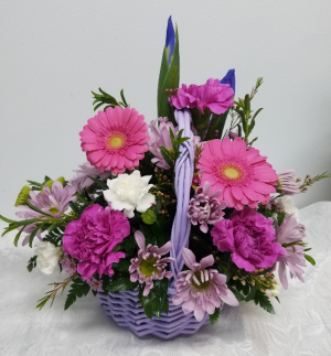 Basket for Summer Pastel Basket Bouquet