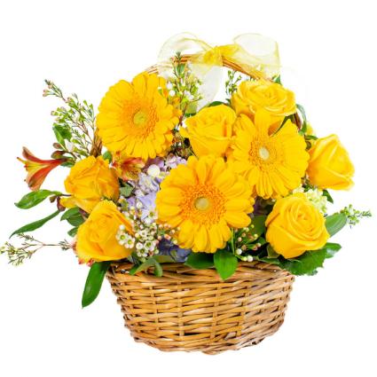 Basket Full of Sunshine Arrangement