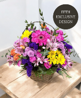 Basket Full of Sunshine Flower Basket