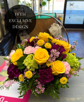Basket Full of Sunshine Flower Basket