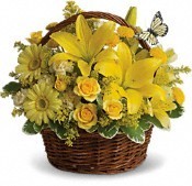  Basket Full of Wishes Basket Flower Arrangement