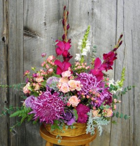 Basket of Beauty  Abundant Flower Arrangement 