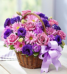 Basket Of Blooms Fresh Flower Arrangement