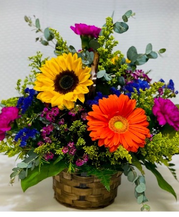 Basket of Brights  in New Holland, PA | Petal Perfect Flower Shop