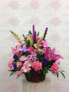 Basket of Color Spring Arrangement