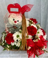 Basket Of Kisses Floral Arrangement