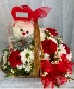 Basket Of Kisses Floral Arrangement