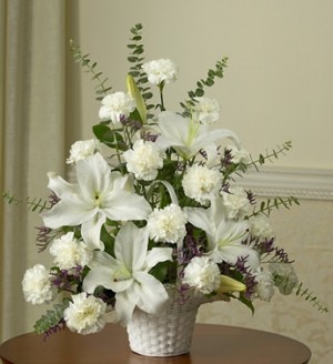 Basket of Light White Table Basket