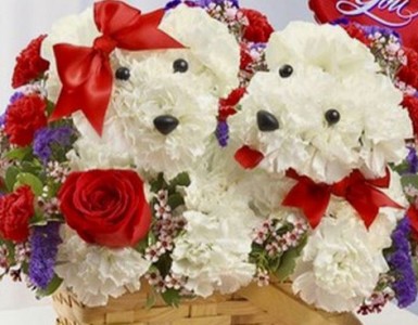 Basket of Love Puppy Basket