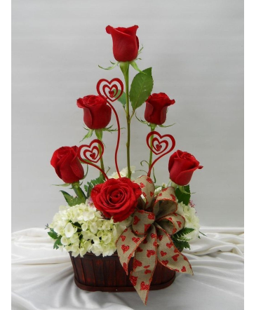 Basket Of Love Valentines Day in Dunnellon, FL | Blue Creek Florist