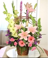 Basket Of Memories Flower Arrangement
