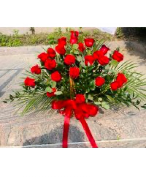 Basket of Passion with Roses 