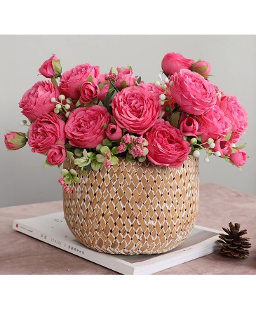 Basket of peonies   in Palatine, IL | VJ Florals