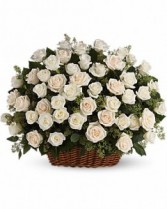 Basket Of Roses Arrangement