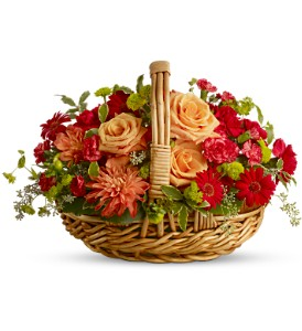 Basket Of Warm Love Basket Arrangement