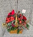 Basket w/ Cardinal, Silk Flowers and Greenery 