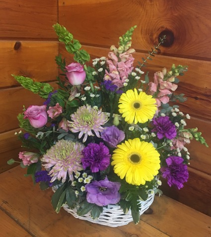 Basketful of Wishes Basket Arrangement