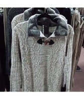 BaxBoy Faux Fur Collared Sweater (M) Men's Clothing