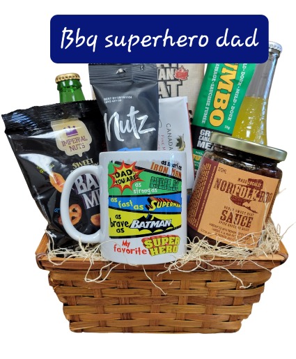 Bbq.  Super Hero Dad Gift Basket