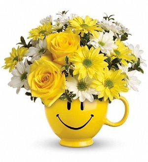 Be Happy Bouquet  Mug Arrangement