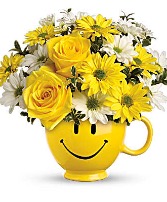 Be Happy Bouquet Vase Arrangement