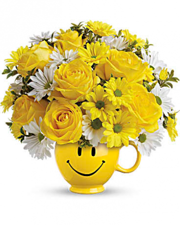 BE HAPPY MUG in Peoria, IL | The Flower Box