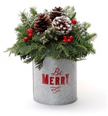 Be Merry Centerpiece  in Burns, OR | 4B Nursery And Floral