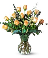Be Mine 12 Perfectly Peach Roses