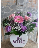 Be Mine Conversation Heart Valentines Arrangement