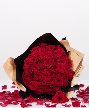 Be Mine  Hand-tied red rose bouquet