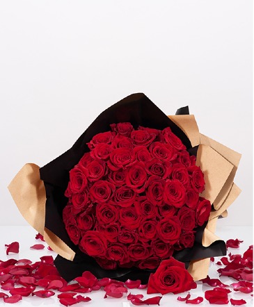 Be Mine  Hand-tied red rose bouquet in Dallas, TX | DeLuxe Corporate Flowers LLC