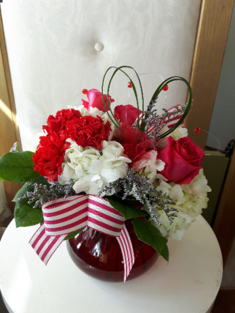 Be Mine Valentine  Vase arrangement 