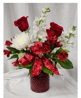 Be Mine Valentine's Day arrangement in vase