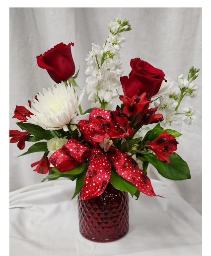 Be Mine Valentine's Day arrangement in vase