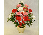 Hearts And Flowers Vase Arrangement