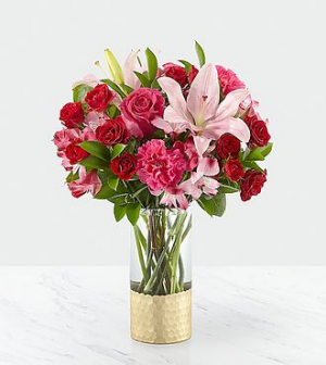 Be My Beloved Bouquet Mixed Arrangment of Roses, Tea Roses, Carnations and Lillies