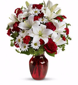 Red White Bouquet Holiday Arrangement 