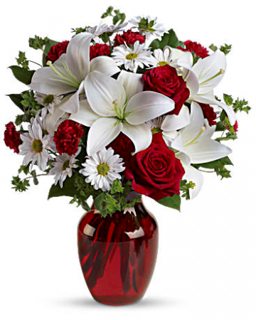 Be my Love Red glass vase